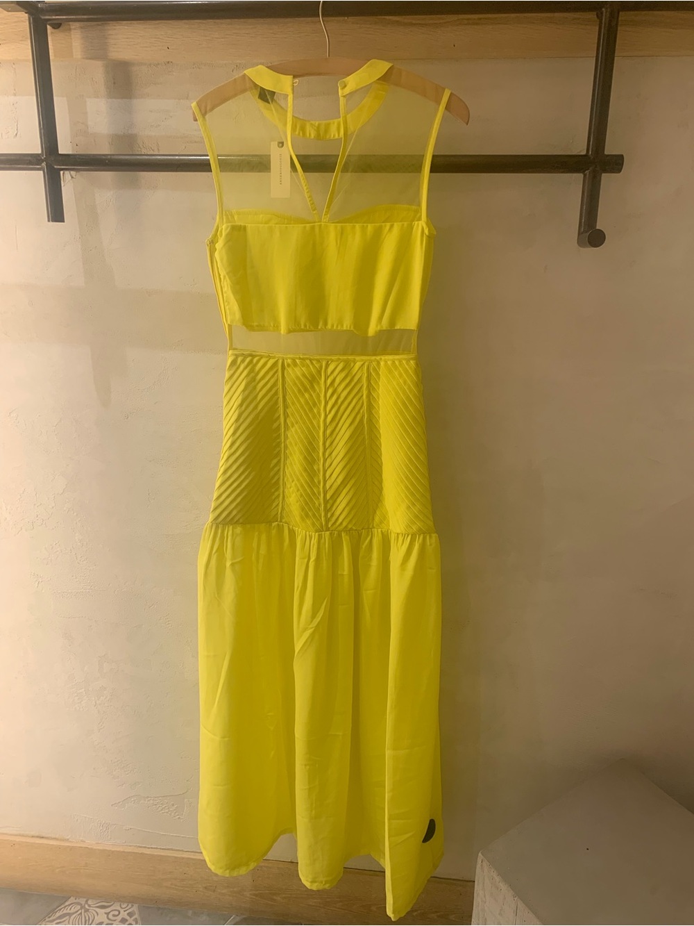 Textured Sheer Overlay Dress